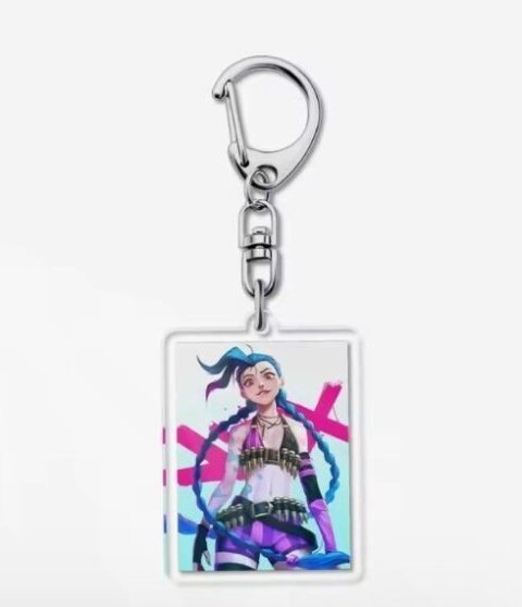 Брелок League Of Legends Arcane Jinx Anime Acrylic keychain Лига Легенд Джинкс -   -  