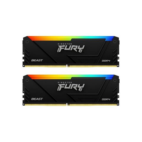Модуль памяти для компьютера DDR4 32GB (2x16GB) 3600 MHz FURY Beast RGB Kingston Fury (ex.HyperX) (KF436C18BB2AK2/32) - Нулевой остаток (Feed) - Нулевой остаток (Feed)