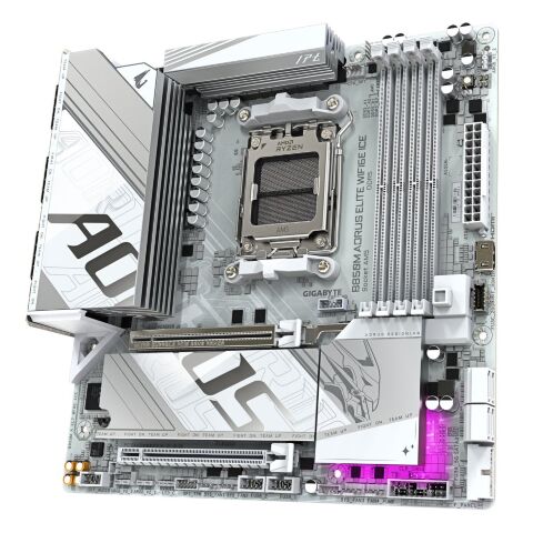 Материнская плата GIGABYTE B850M A ELT WF6E ICE (B850M AORUS ELITE WIFI6E ICE) - Системные (материнские) платы  - Системные (материнские) платы 