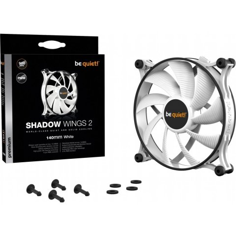 Кулер для корпуса Be quiet! SHADOW WINGS 2 PWM White (BL091) - Нулевой остаток (Feed) - Нулевой остаток (Feed)