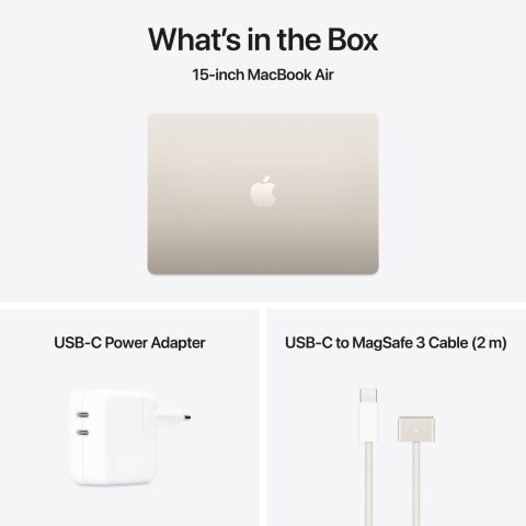 Ноутбук Apple MacBook Air 15 M4 A3241 Starlight (MW1J3UA/A) - Нулевой остаток (Feed) - Нулевой остаток (Feed)