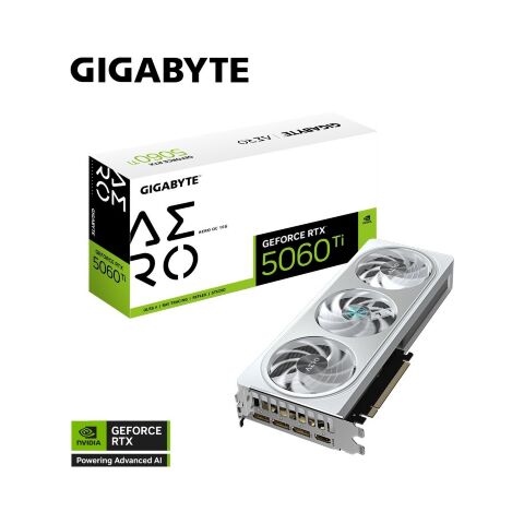 Видеокарта GIGABYTE GeForce RTX5060Ti 16Gb AERO OC (GV-N506TAERO OC-16GD) - Видеокарты - Видеокарты