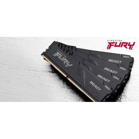 Модуль памяти для компьютера DDR4 32GB (2x16GB) 3600 MHz Fury Beast Black Kingston Fury (ex.HyperX) (KF436C18BBK2/32) - Нулевой остаток (Feed) - Нулевой остаток (Feed)