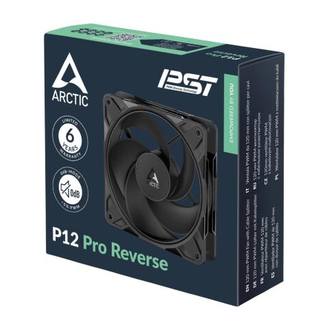 Кулер для корпуса Arctic P12 PRO REVERSE BLACK (ACFAN00331A) - Нулевой остаток (Feed)  - Нулевой остаток (Feed) 