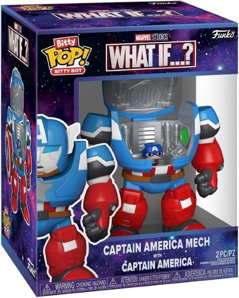 Фігурка Funko Bitty Bot Captain America Mech фанко Капітан Америка (15 см.) -   -  