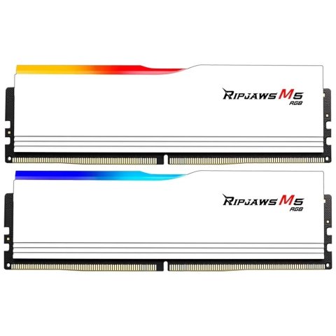 Модуль памяти для компьютера DDR5 64GB (2x32GB) 6000 MHz Ripjaws M5 RGB Matte White G.Skill (F5-6000J3238G32GX2-RM5RW) - Нулевой остаток (Feed) - Нулевой остаток (Feed)
