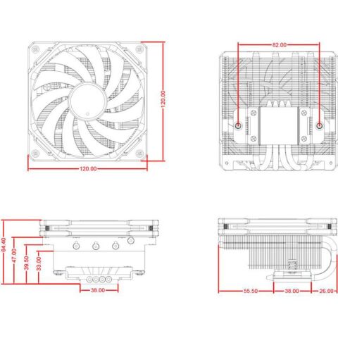 Кулер для процессора ID-Cooling IS-65-XT Black - Нулевой остаток (Feed) - Нулевой остаток (Feed)