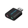 Звуковая плата Vention Audio USB 2х3,5mm jack Metal (VAB-S17-B)