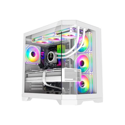 Корпус для ПК Gamemax HYPE-A White - Нулевой остаток (Feed)  - Нулевой остаток (Feed) 