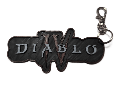 Брелок Diablo 4 Logo Keychain Діабло ABS пластик 6 см. - -