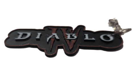 Брелок Diablo 4 Logo Keychain Діабло ABS пластик 6 см. - -