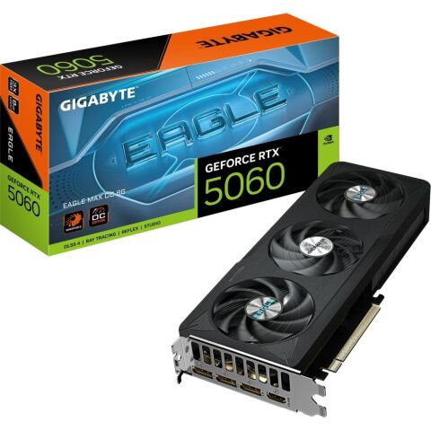 Видеокарта GIGABYTE GeForce RTX5060 8Gb EAGLE MAX OC (GV-N5060EAGLEMAX OC-8GD) - Нулевой остаток (Feed) - Нулевой остаток (Feed)