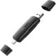Считыватель флеш-карт Ugreen USB-C + USB to TF/SD 3.0 CM304 black (80191) - Нулевой остаток (Feed)  - Нулевой остаток (Feed) 