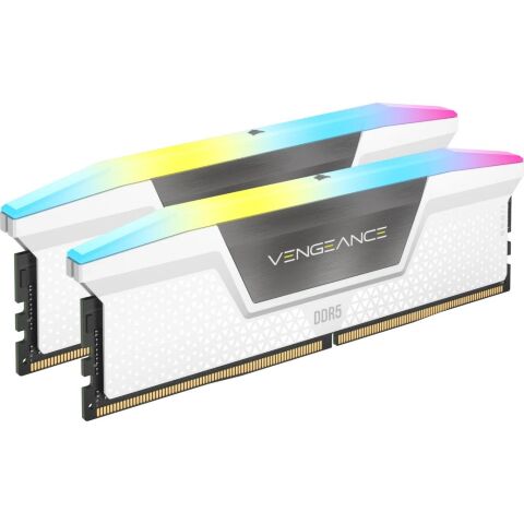 Модуль памяти для компьютера DDR5 32GB (2x16GB) 6400 MHz Vengeance RGB White Corsair (CMH32GX5M2B6400Z32W) - Нулевой остаток (Feed) - Нулевой остаток (Feed)