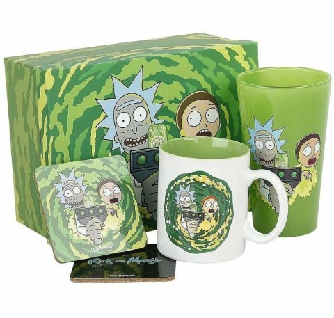 Подарочный набор Рик и Морти GB eye Rick And Morty Gift Box Portal (стакан, чашка, 2 подстаканника) -   -  