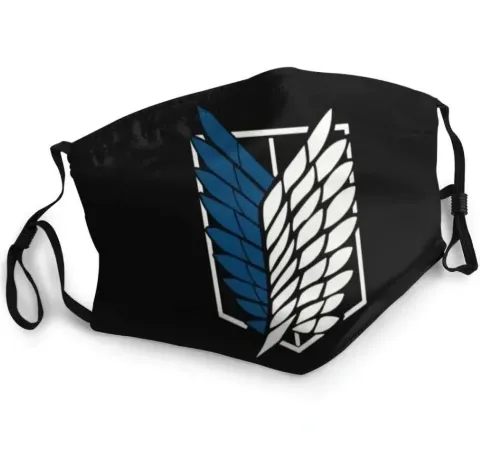 Маска захисна для обличчя Attack on Titan Атака титанів Розвідкорпус + 2 вугільні фільтри - -