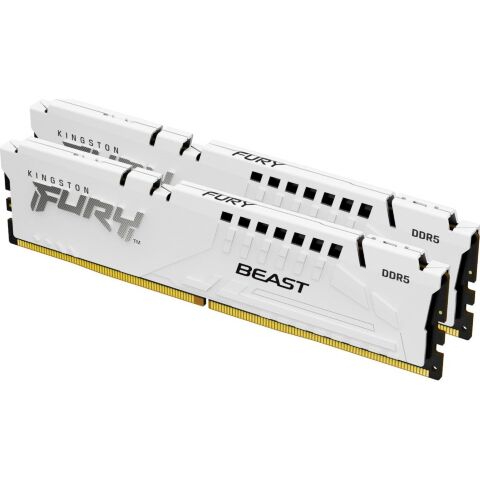 Модуль памяти для компьютера DDR5 64GB (2x32GB) 5600 MHz FURY Beast White Kingston Fury (ex.HyperX) (KF556C40BWK2-64) - Нулевой остаток (Feed) - Нулевой остаток (Feed)