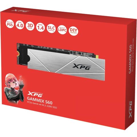 Накопитель SSD M.2 2280 2TB XPG GAMMIX S60 ADATA (AGAMMIXS60-2T-CS) - Нулевой остаток (Feed)  - Нулевой остаток (Feed) 
