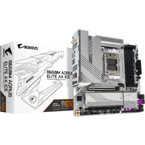 Материнская плата GIGABYTE B650M AORUS ELITE AX ICE (B650M A ELITE AX ICE) - Нулевой остаток (Feed) - Нулевой остаток (Feed)