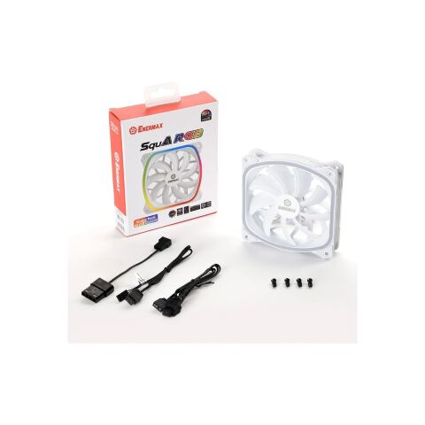 Кулер для корпуса Enermax SquA RGB White (UCSQARGB12P-W-SG) - Вентиляторы к корпусам - Вентиляторы к корпусам