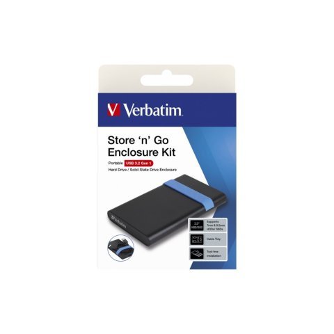 Карман внешний Verbatim SSD\HDD 2.5" USB 3.2 GEN 1-SuperSpeed (53106) - Аксессуары к HDD - Аксессуары к HDD