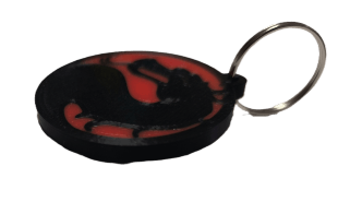 Брелок Mortal Kombat Logo Keychain ABS пластик 4 см.