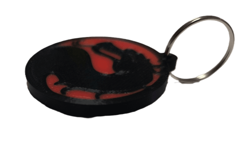 Брелок Mortal Kombat Logo Keychain ABS пластик 4 см. - -