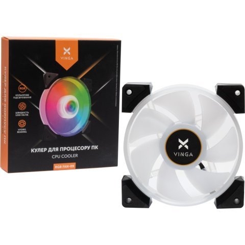 Кулер для корпуса Vinga RGB fan-09 - Вентиляторы к корпусам  - Вентиляторы к корпусам 