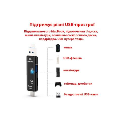 Считыватель флеш-карт Dynamode 3-in-1 (D-188) - Кардридеры - Кардридеры