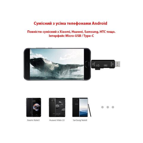 Считыватель флеш-карт Dynamode 3-in-1 (D-188) - Кардридеры - Кардридеры