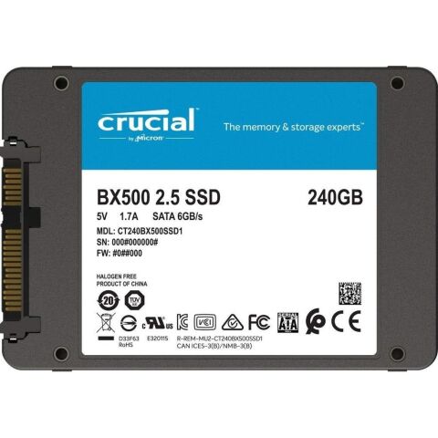 Накопитель SSD 2.5" 240GB Micron (CT240BX500SSD1) - Внутренние SSD  - Внутренние SSD 