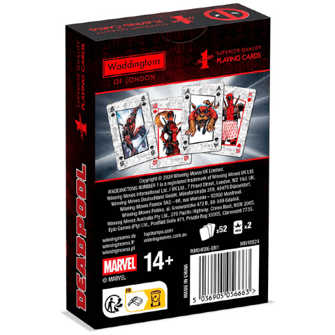 Гральні карти Марвел Marvel Deadpool Play Cards Game Waddingtons Number 1 - -