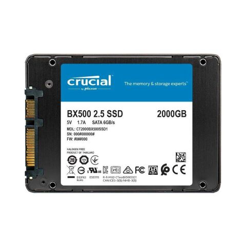Накопитель SSD 2.5" 2TB Micron (CT2000BX500SSD1) - Внутренние SSD  - Внутренние SSD 