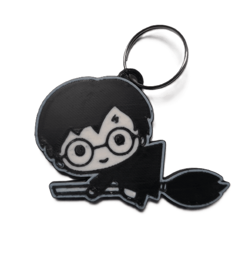 Брелок Harry Potter Гаррі на мітлі Keychain ABS пластик 6 см. -   -  