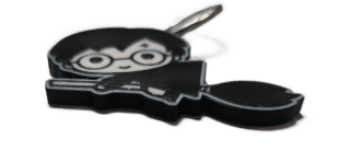 Брелок Harry Potter Гаррі на мітлі Keychain ABS пластик 6 см.