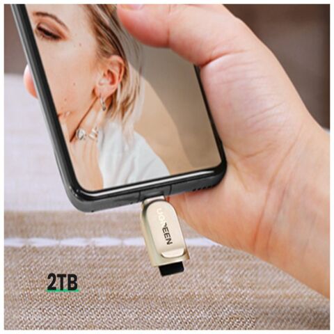 Считыватель флеш-карт UGREEN USB-C to TF 3.0 CM331 Light Golden (80124) - Кардридеры - Кардридеры