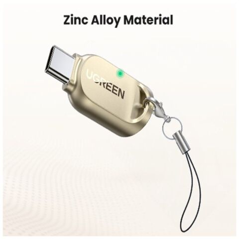 Считыватель флеш-карт UGREEN USB-C to TF 3.0 CM331 Light Golden (80124) - Кардридеры - Кардридеры