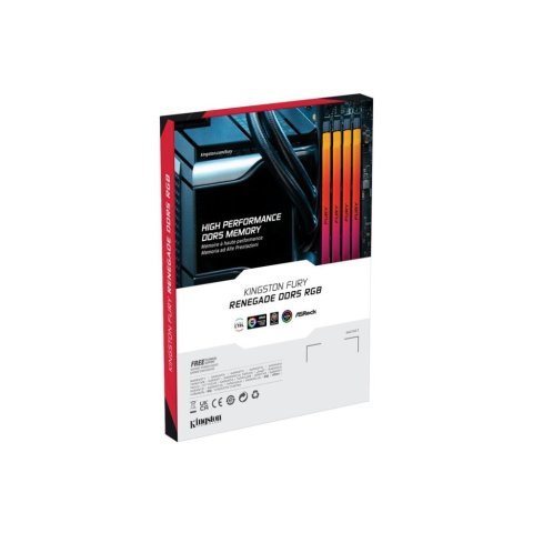 Модуль памяти для компьютера DDR5 96GB (2x48GB) 6400 MHz Renegade RGB XMP Kingston Fury (ex.HyperX) (KF564C32RSAK2-96) - Нулевой остаток (Feed) - Нулевой остаток (Feed)