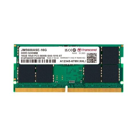 Модуль памяти для ноутбука SoDIMM DDR5 16GB 5600 MHz JetRam Transcend (JM5600ASE-16G) - Нулевой остаток (Feed) - Нулевой остаток (Feed)