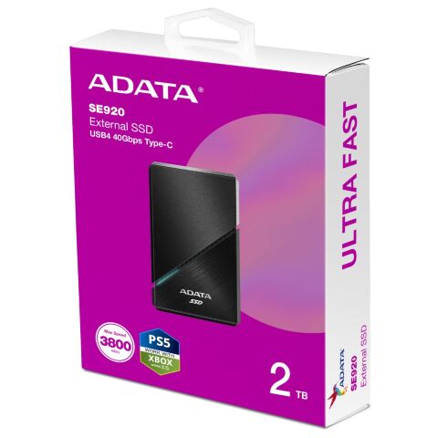 Накопитель SSD USB 4.0 2TB SE920 ADATA (SE920-2TCBK) - Внутренние SSD  - Внутренние SSD 