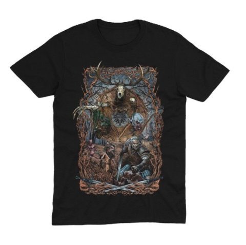 Футболка Morze The Witcher 3 Geralt and Leshen Ведьмак Леший и Геральт (размер L) - -