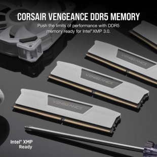 Модуль памяти для компьютера DDR5 32GB (2x16GB) 5200 MHzVengeance White Corsair (CMK32GX5M2B5200C40W)