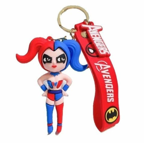 Брелок подвеска на рюкзак DC Super Hero Harley Quinn 3D Keychain Харли Квинн - -