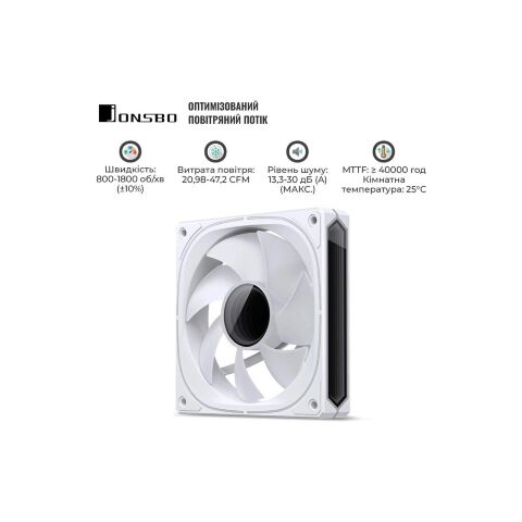 Кулер для корпуса JONSBO FR-505W ARGB White - Нулевой остаток (Feed) - Нулевой остаток (Feed)