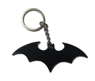 Брелок Batman Logo Keychain ABS пластик Бетмен Логотип чорний 8 см.