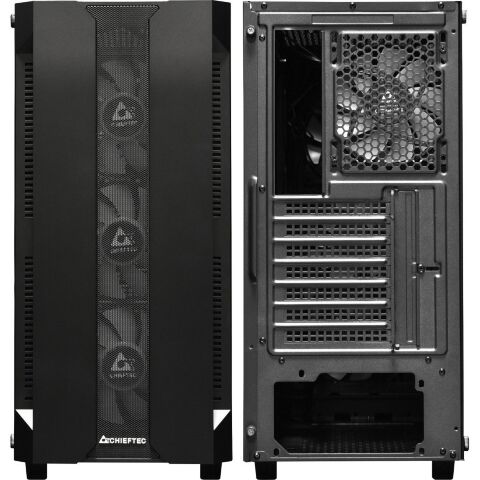 Корпус для ПК Chieftec Gaming Hunter Tempered Glass Edition (GS-01B-OP) - Нулевой остаток (Feed)  - Нулевой остаток (Feed) 