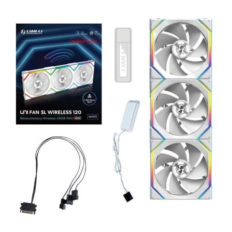 Кулер для корпуса Lian Li UNI Fan SL WIRELESS LCD 120-3 REVERSE (G99.12RSLLCD1W3B.00) - Нулевой остаток (Feed)  - Нулевой остаток (Feed) 