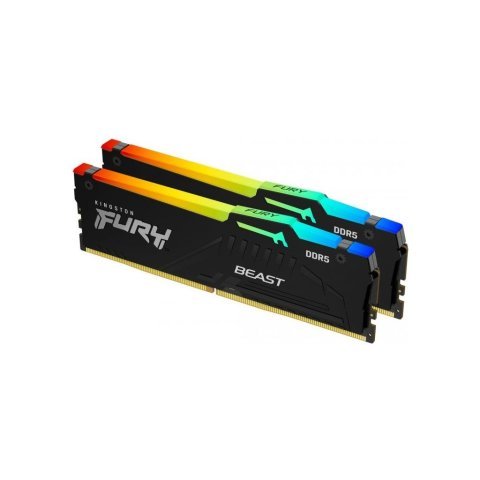 Модуль памяти для компьютера DDR5 32GB (2x16GB) 5200 MHz Beast RGB XMP Kingston Fury (ex.HyperX) (KF552C40BBAK2-32) - Нулевой остаток (Feed) - Нулевой остаток (Feed)