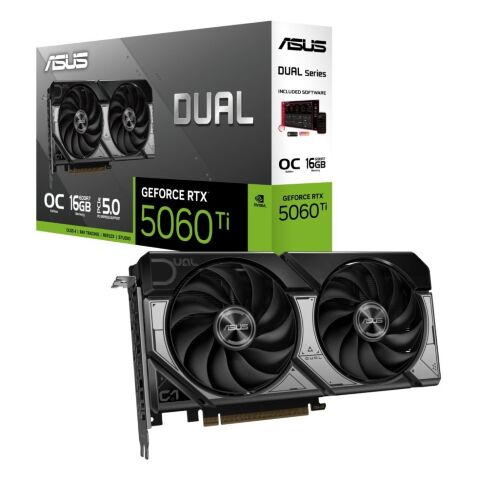 Видеокарта ASUS GeForce RTX5060Ti 16Gb DUAL OC (DUAL-RTX5060TI-O16G) - Нулевой остаток (Feed) - Нулевой остаток (Feed)