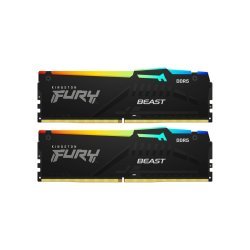 Модуль памяти для компьютера DDR5 128GB (2x64GB) 5600 MHz Beast RGB Kingston Fury (ex.HyperX) (KF556C40BBAK2-128)